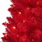 6.5 ft Pre-Lit Red Flocked Pine Artificial Christmas Tree, 200 Clear Lights